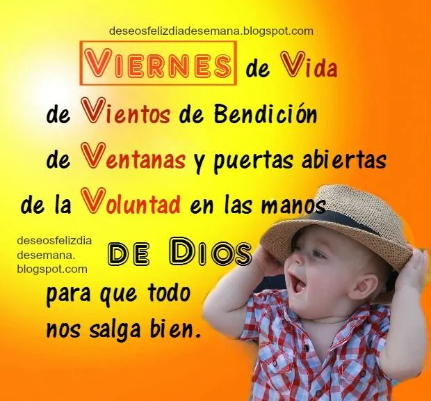 Frases Bonitas de Feliz día Viernes | Deseos Feliz Día de Semana