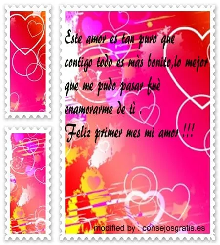 Postales bonitas con frases por primer mes de novios | Mensajes y ... Postales bonitas con frases por primer mes de novios | Mensajes y ...