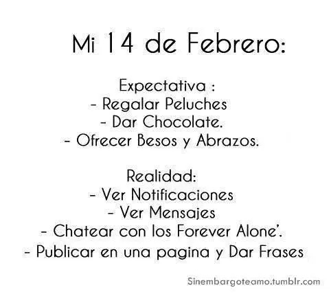 14 DE febrero frases - Imagui