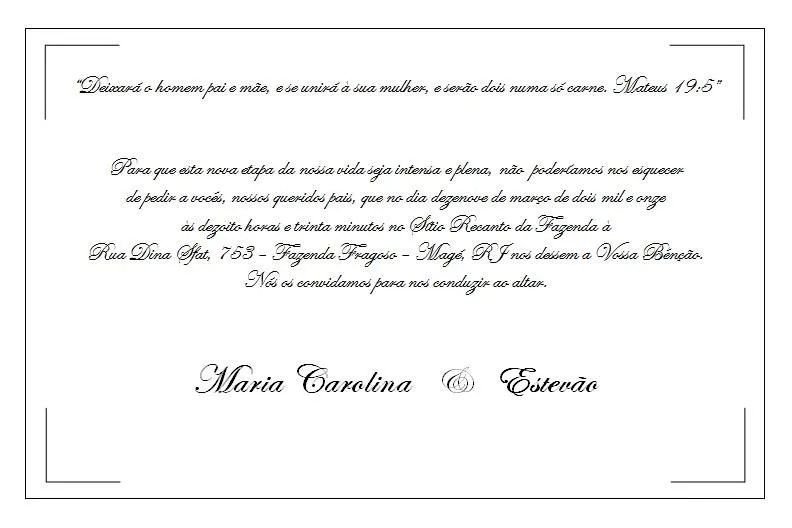 Frases para convite de Casamento : qual será a sua?! Frases para convite de Casamento : qual será a sua?!
