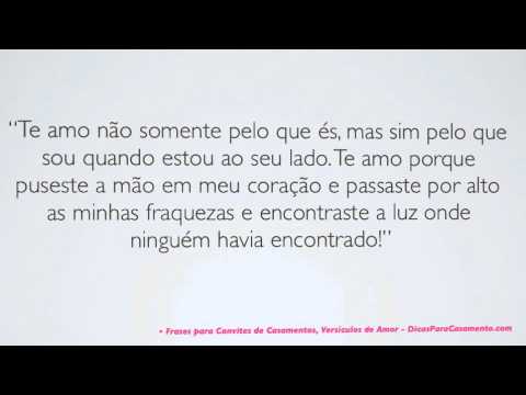 Frases para Convites de Casamentos e Versículos de Amor - YouTube