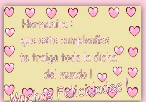 Frases cumpleaños para una hermana (mensajes) ~ Frases de cumpleaños