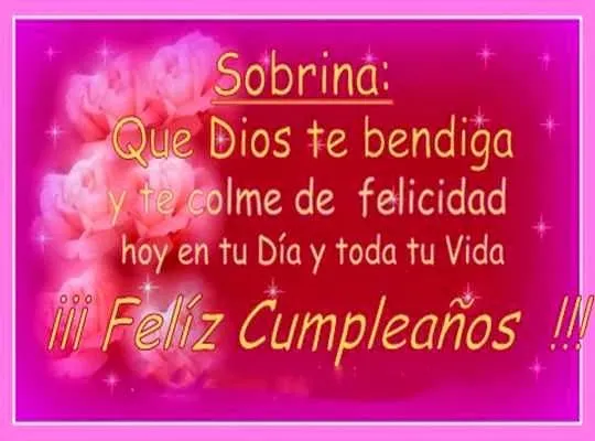 Frases de cumpleaños para una sobrina ~ Frases de cumpleaños