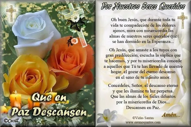 Oración para difuntos madre - Imagui