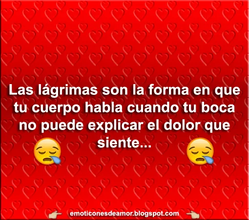 Frases con Emoticones: Las lágrimas son la forma en que tu cuerpo ...