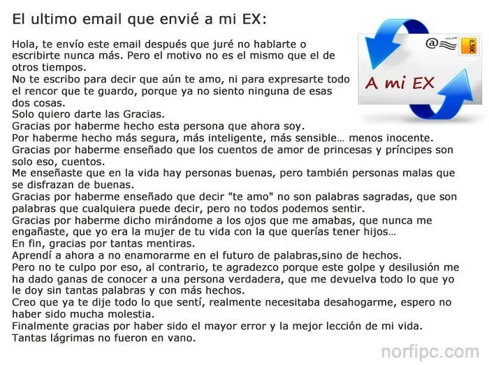 Frases para enviar a mi EX en Facebook