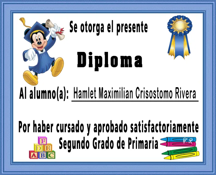 Imágenes, Frases y Reflexiones: DIPLOMAS PARA ALUMNOS GRADUADOS DE ...