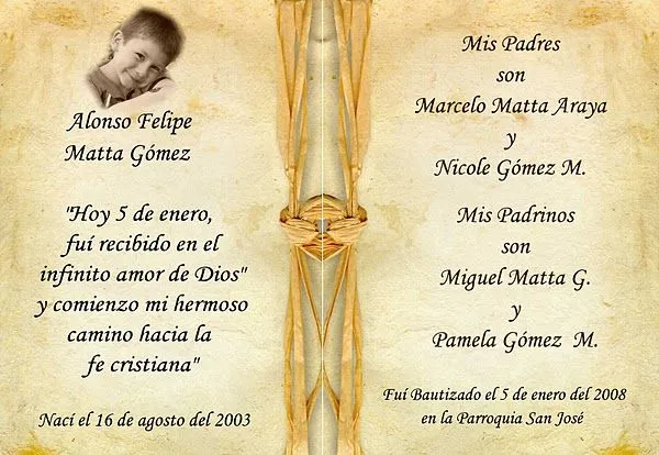 Oraciones para invitaciónes para bautizo - Imagui