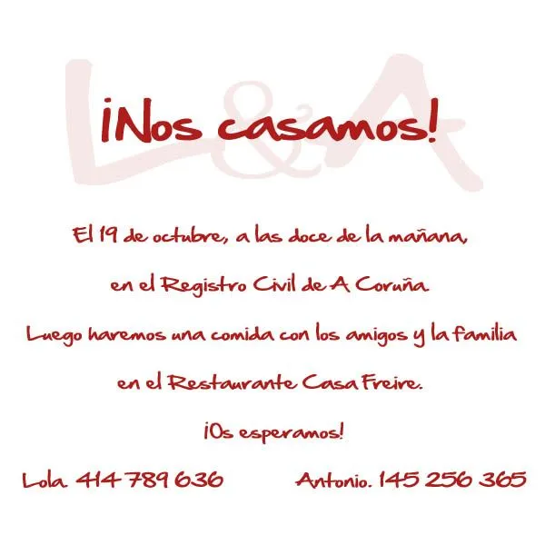 Frases para invitaciones de boda: ideas | Handspire Frases para invitaciones de boda: ideas | Handspire