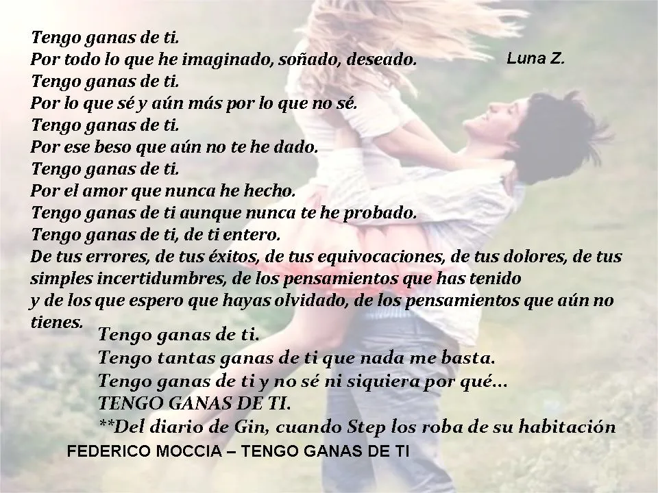 Frases del libro Tengo ganas de ti de Federico Moccia | Magia ... Frases del libro Tengo ganas de ti de Federico Moccia | Magia ...