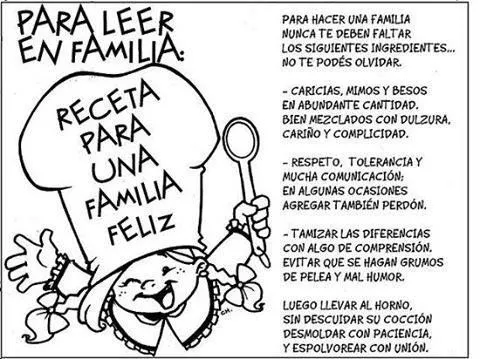 Frases y algo más. Receta para una familia feliz. | frases ...