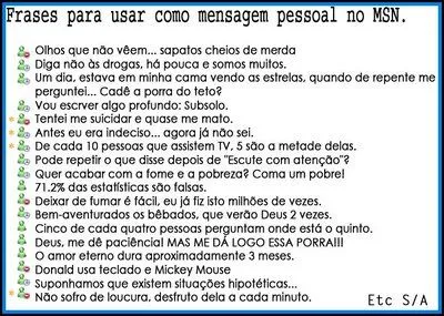 Frases de MSN - Lindas e Amor | Mensagens - Cultura Mix Frases de MSN - Lindas e Amor | Mensagens - Cultura Mix