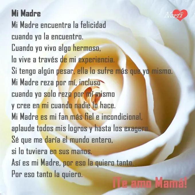 Frases y poemas para mama y todas las madres de Facebook en su día