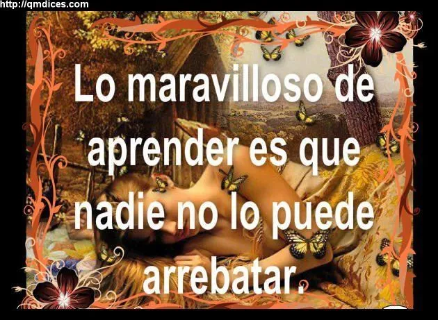 FRASES QMDICES-Lo maravilloso de aprender.... - FRASES QMDICES-Lo maravilloso de aprender.... -