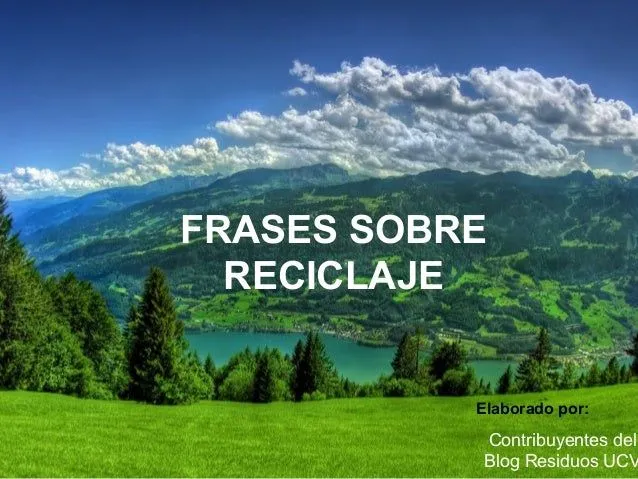 Frases de reciclaje