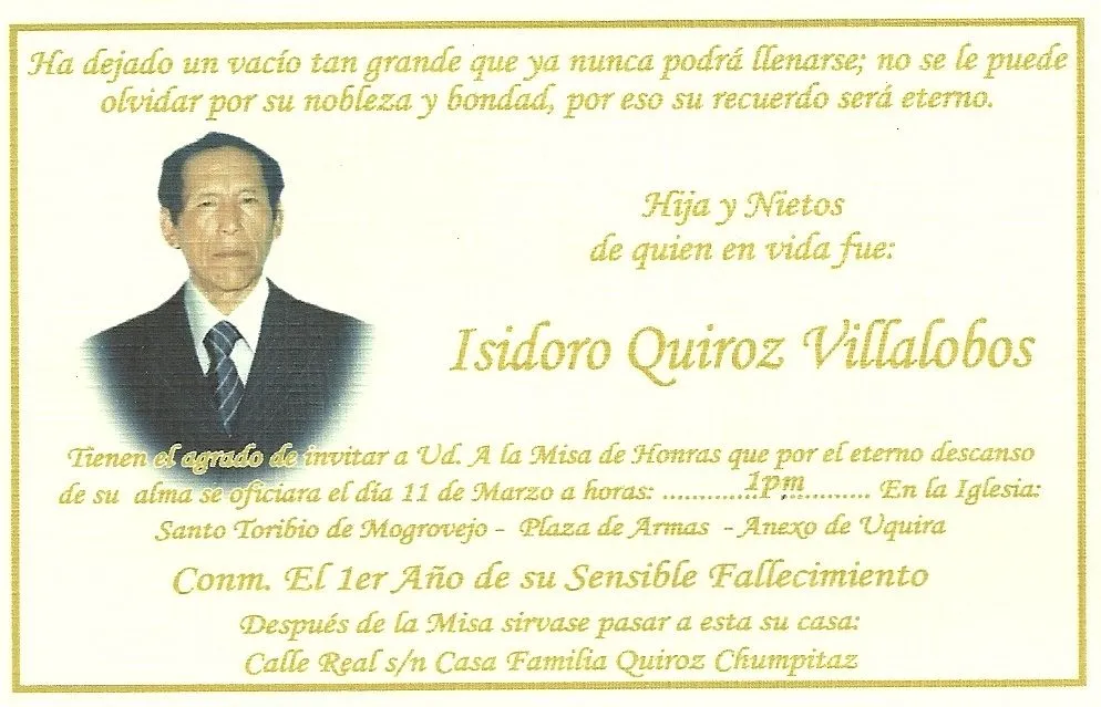 Oraciones para invitaciones de misa de difuntos - Imagui