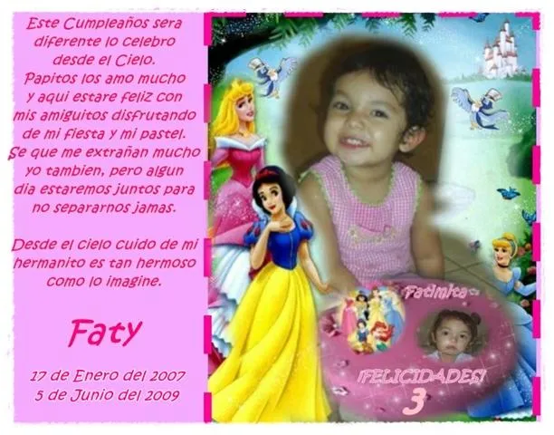 Invitaciónes 3 años niña princesas - Imagui