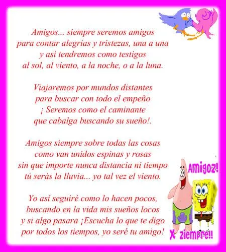 Poema a la amistad para amigos ~ frases de amor - pensamientos y ... Poema a la amistad para amigos ~ frases de amor - pensamientos y ...