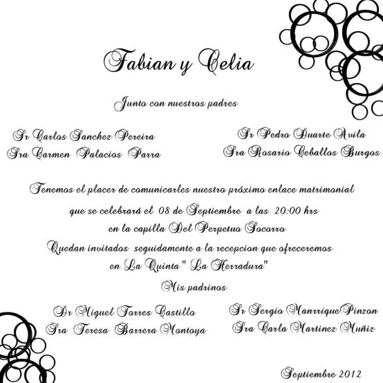 Frases & Textos para invitaciones de boda