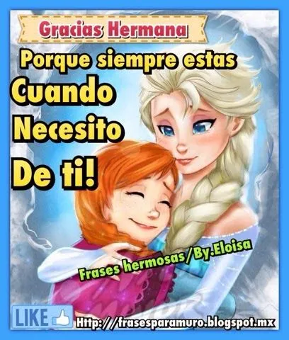 FrasesparatuMuro.com: Gracias Hermana