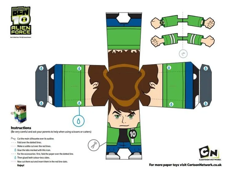 Free Ben 10 printable papercraft (Paper Craft) Figures #free ... Free Ben 10 printable papercraft (Paper Craft) Figures #free ...