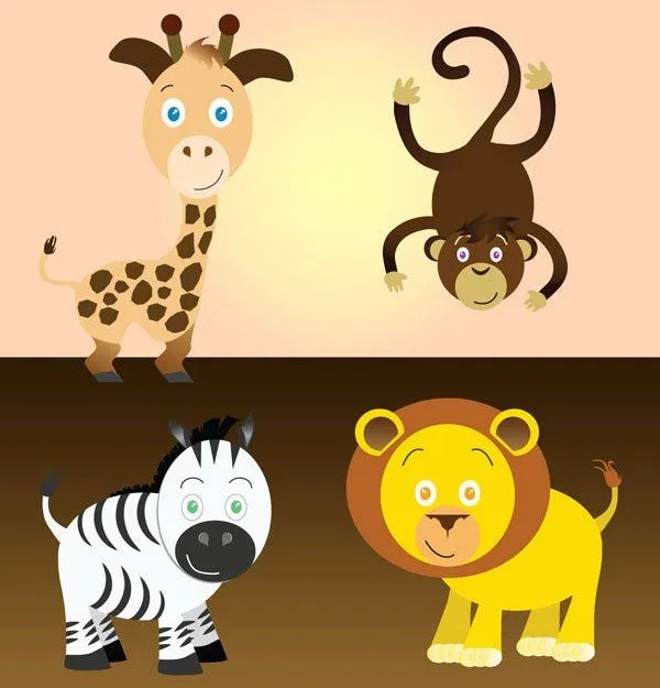 Gratis dibujos animados Safari animales arte vectorial, imagen ... Gratis dibujos animados Safari animales arte vectorial, imagen ...