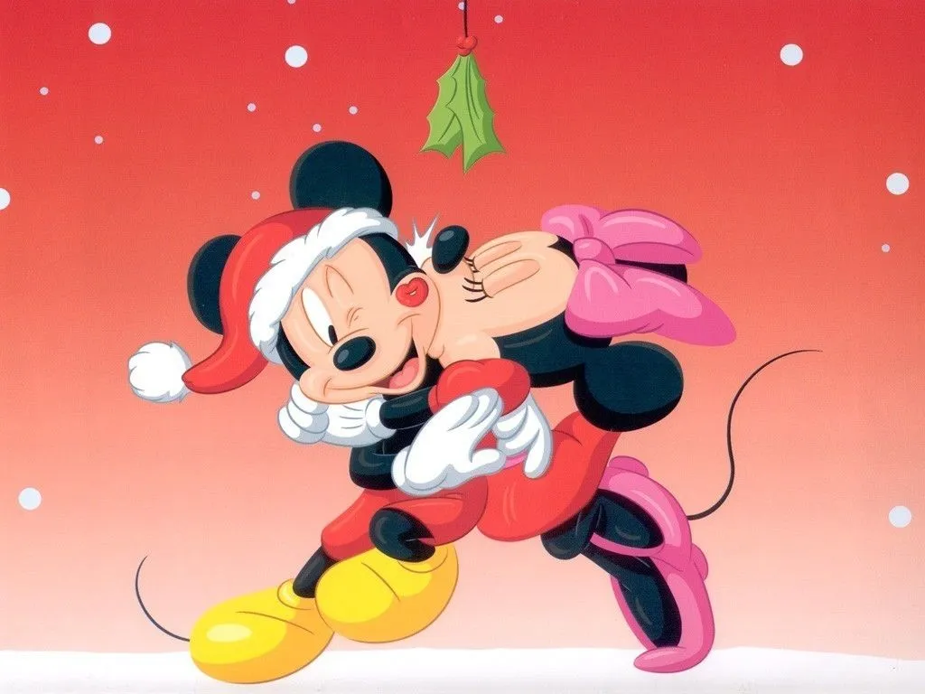 Free Christmas Desktop Wallpapers: Mickey and Minnie Mouse ...