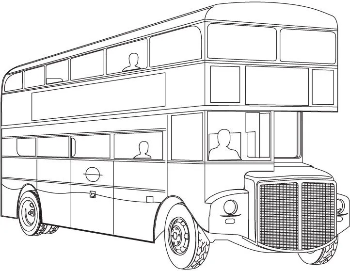 Free coloring pages of bus