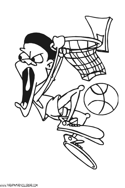 Free coloring pages of canasta de basquetbol