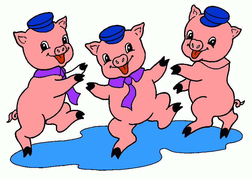 Free coloring pages of los tres cerditos