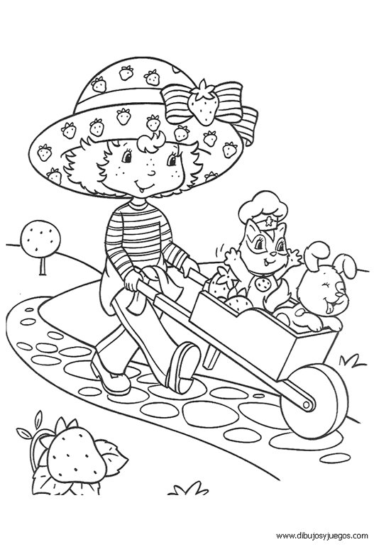 Free coloring pages of fresita y sus amigas