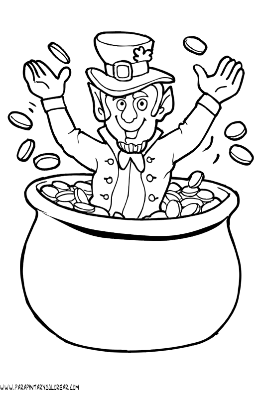 Free coloring pages of san patricio