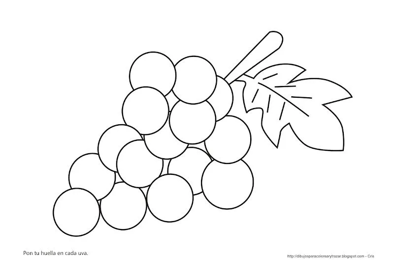 Free coloring pages of las uvas