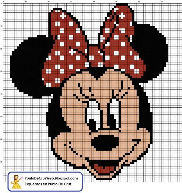 Free Cross Stitch Chart - Minnie Mouse | cross stitch | Pinterest ... Free Cross Stitch Chart - Minnie Mouse | cross stitch | Pinterest ...