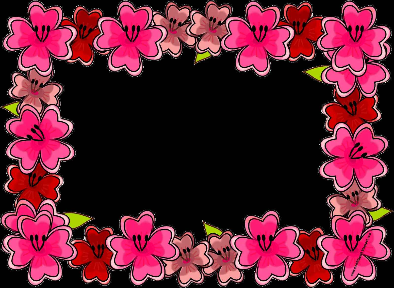 Free digital bright flower frame png and journaling cards ... Free digital bright flower frame png and journaling cards ...