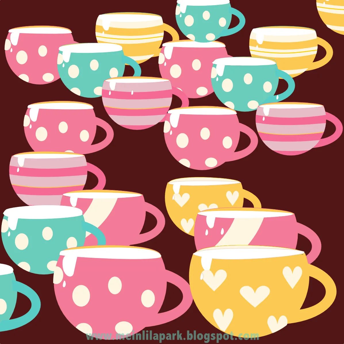 Free digital coffee scrapbooking papers and border - ausdruckbares ...