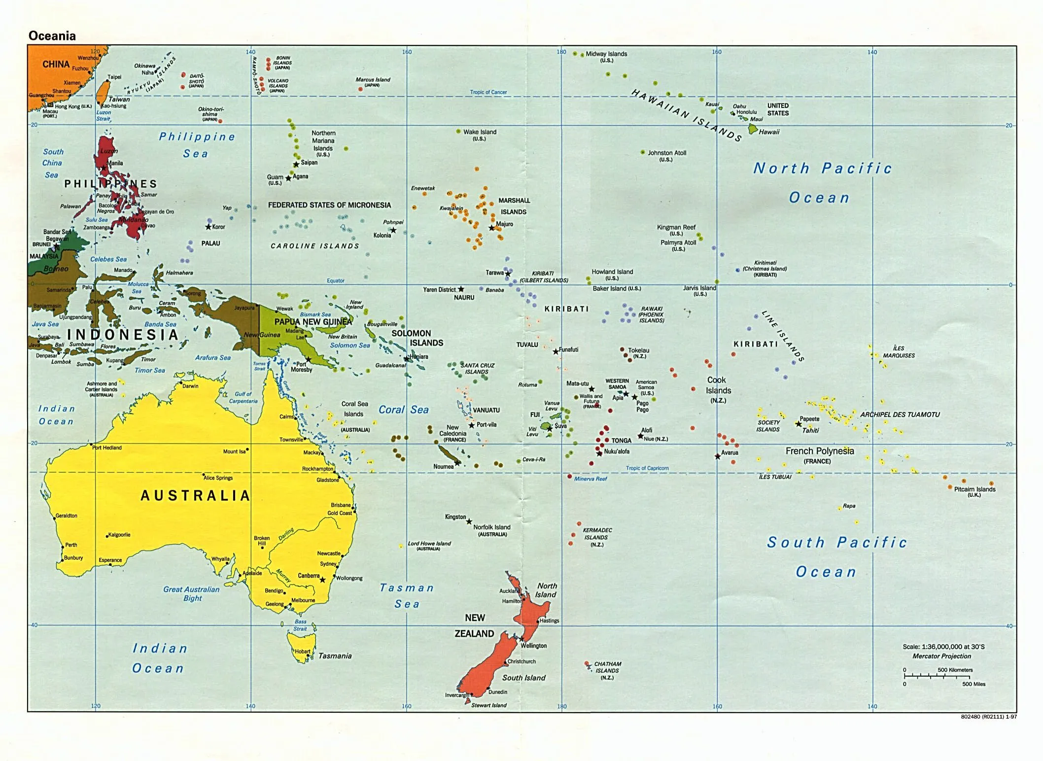 Free Download Australia Oceania Maps