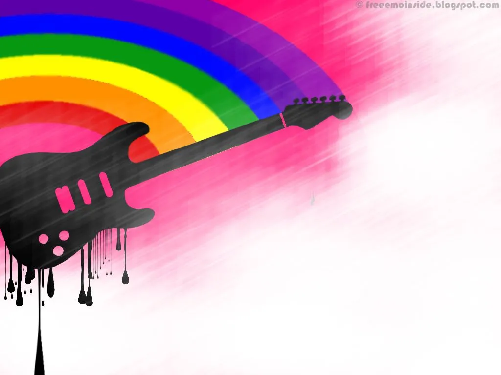 Free Emo wallpapers: EMO Wallpaper Art violine rainbow
