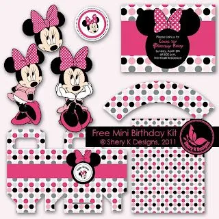 Shery K Designs: Free SVG and Printable Minnie Birthday Kit Shery K Designs: Free SVG and Printable Minnie Birthday Kit