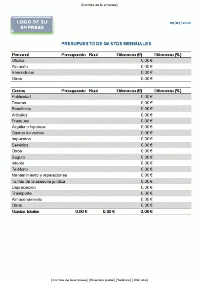 Free Online Gratis: Descargar presupuesto de gastos mensuales ... Free Online Gratis: Descargar presupuesto de gastos mensuales ...
