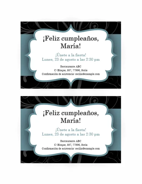 Free Online Gratis: Tarjeta de invitación fiesta de cumpleaños ...