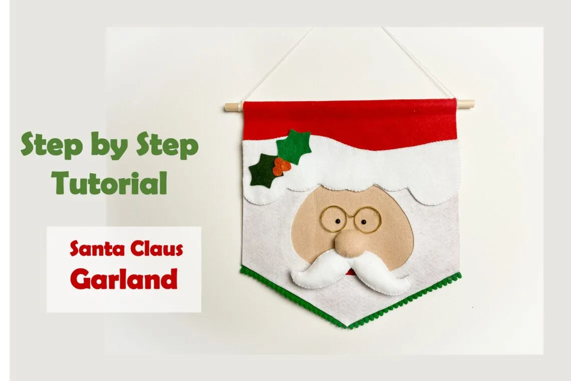 Free pattern and Step by step Tutorial - Santa Claus Ornament - Miss Felt Designs Free pattern and Step by step Tutorial - Santa Claus Ornament - Miss Felt Designs