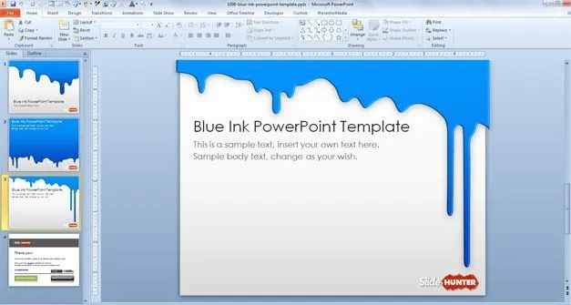 Free Plantilla PowerPoint con Derrame de Pintura Azul - Free ... Free Plantilla PowerPoint con Derrame de Pintura Azul - Free ...