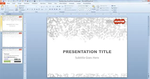Free Plantilla PowerPoint con Números - Free PowerPoint Templates ...