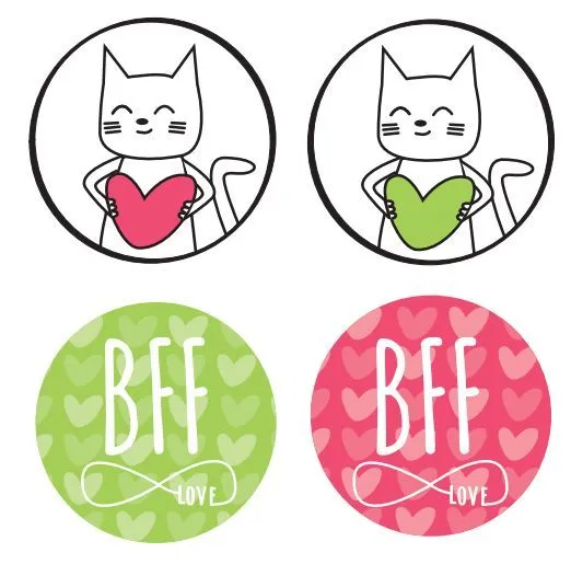 Free Printable bff. Tarjetas mejores amigas (bff) http://dibujos ...