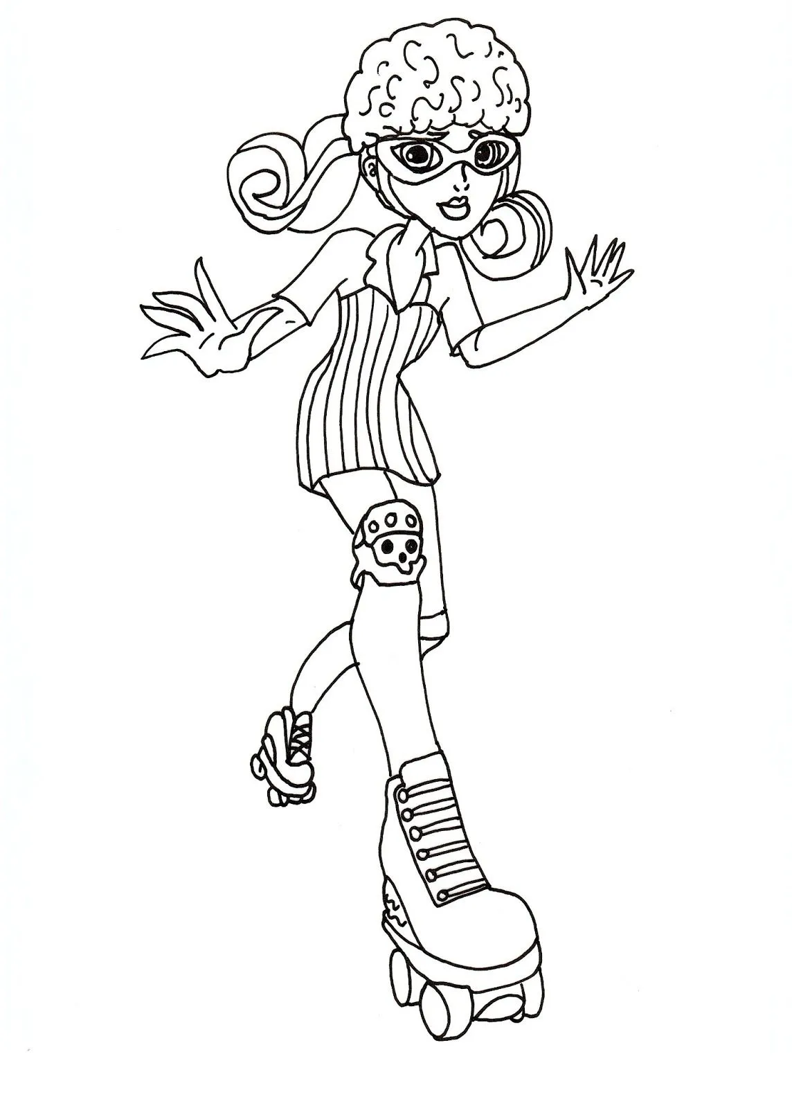 Free Printable Monster High Coloring Pages: Ghoulia Roller Maze ...