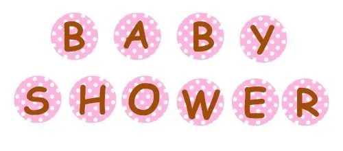 Free Printable #Pink and #Brown #Baby #Shower Circle Garland ... Free Printable #Pink and #Brown #Baby #Shower Circle Garland ...