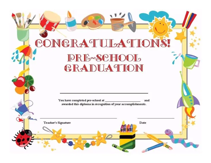 FREE Printable Pre-School Graduation Certificate | Free Printables ...