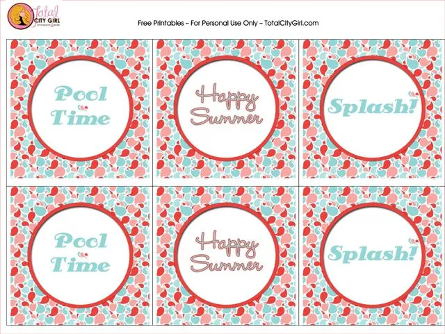 Free Printable: Summer Cupcake Topper Designs | Total City Girl ... Free Printable: Summer Cupcake Topper Designs | Total City Girl ...