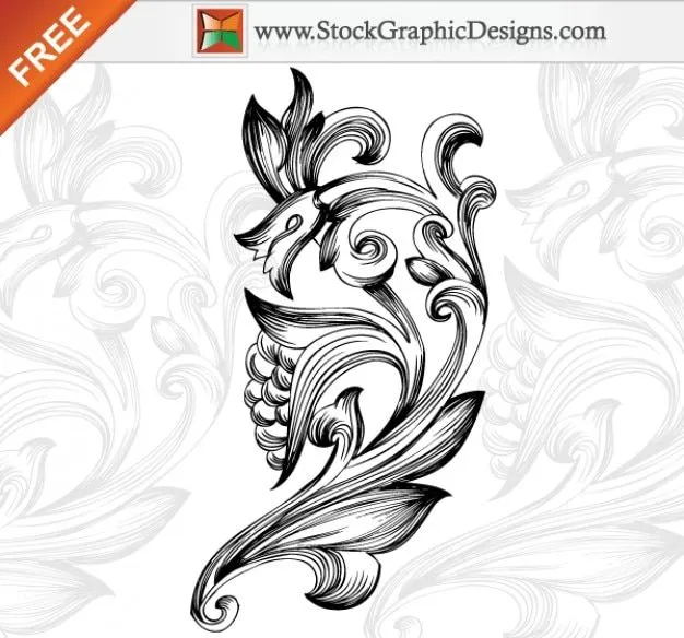 Free Vector Ornamental elementos florales | Descargar Vectores gratis